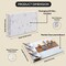 Makerflo Charcuterie Cheese Board Set 16.25" x 12" Acacia Wood Marble Design 3 Bowls, 3 Spoons, 4 Utensils for Craft & DIY Personalization - Laser Engraving, Epoxy, UV DTF, Vinyl Individually Wrapped